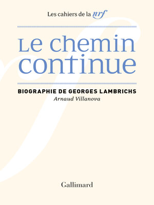 cover image of Le Chemin continue